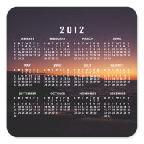 Sunset Transition; 2012 Calendar Square Stickers