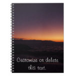 Sunset Transition; Customisable Spiral Note Books