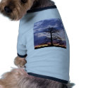 Sunset tree shades of blue pet clothing