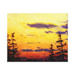 Sunset Trees Stretched Canvas Prints