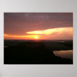 Sunset when the tide is out posters