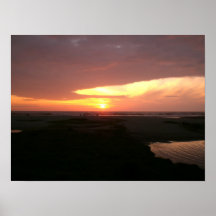 Sunset when the tide is out poster