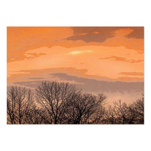 Sunset with Bare Trees ATC Business Card