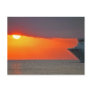 Sunset with cruise ship post card