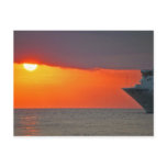 Sunset with cruise ship postcards