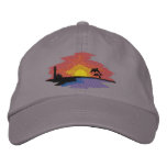 Sunset with Dolphins Embroidered Hats