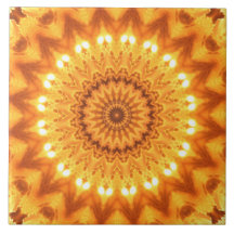 Sunshine and Happiness Mandala Tile - Large