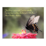 "Sunshine, Freedom, Flower" Butterfly Quote Post Cards