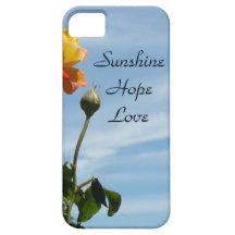 Sunshine Hope Love iPhone 5 cases Blue Sky rose