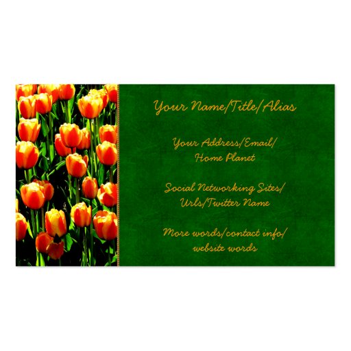 Sunshine Tulips Business Card Template