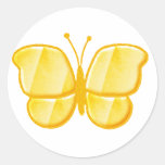 Sunshine Yellow Round Stickers