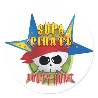 Supa Pirate Booty Hunt Round Sticker by supapiratebootyhunt