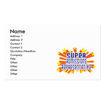 Super Admissions Representative Business Card Templates