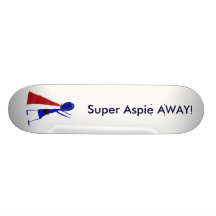 Super Aspie AWAY! super hero Skate Board Deck