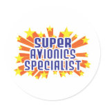 Super Avionics Specialist Round Sticker