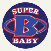 Super Baby Boys Round Sticker stickers