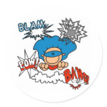 Super Boy Blam Bang Pow stickers