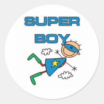 Super Boy Round Sticker