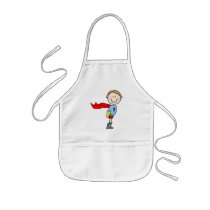Super Boy Stick Figure Apron