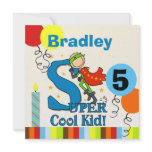 Super Cool Kid Customised Birthday Invites invitations
