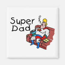 Super Dad (Sleeping) Fridge Magnet