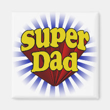 Super Dad, Superhero Red/Yellow/Blue Magnet