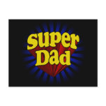Super Dad, Superhero Red/Yellow/Blue postcards