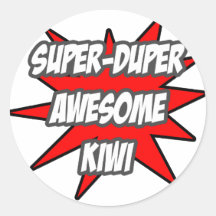 Super Duper Awesome Kiwi Sticker