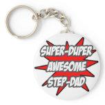 Super Duper Awesome Step-Dad keychains
