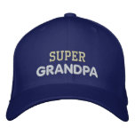 Super Grandpa embroidered hats
