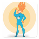 Super Hero Flame stickers