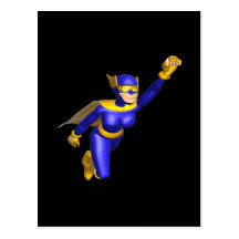 Super Hero Woman Postcard