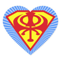 Super Khanda Heart Sticker