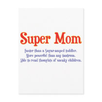 Super Mum with super powers t-shirts and gifts.