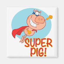 super pig superhero pig flying magnet