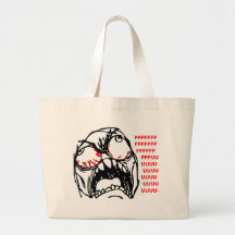 super rage face meme rofl canvas bags