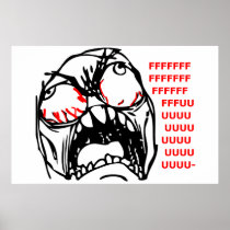 super rage face meme rofl posters