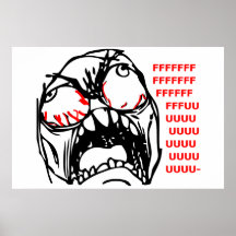 super rage face meme rofl posters
