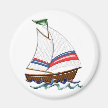 Super Sailboat Fridge Magnet
