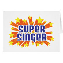 Super Singer Greeting Cards