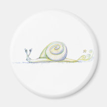 Super Snail Refrigerator Magnets