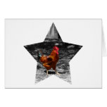 Super Star Chicken Greeting Card