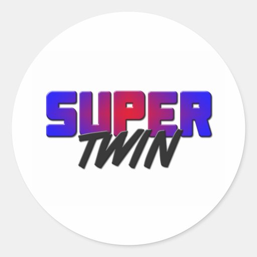 Super Twin Round Sticker