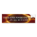 Super vote 50 bumper stickers