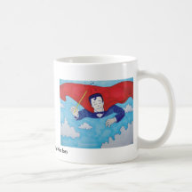 Superconductor cartoon coffee mug