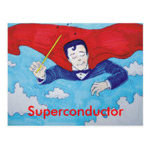 Superconductor cartoon post card