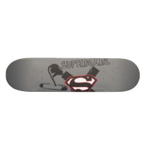 Supergirl Black Safety Pins Skateboard Decks