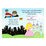 Superhero and Princess Birthday Party Invitation