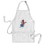 superhero bacon cartoon character apron
