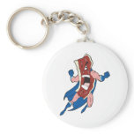 superhero bacon cartoon character keychains